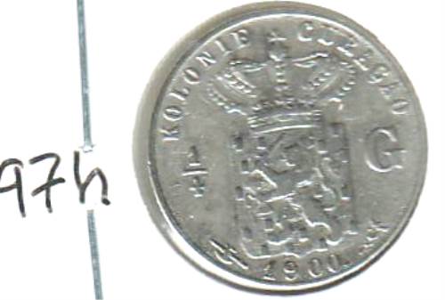 Foto M�nzen: Curacao Silberm�nze: 1/4 Gulden 1900