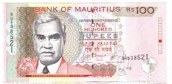 Foto Banknote Mauritius: 100.- Rupien